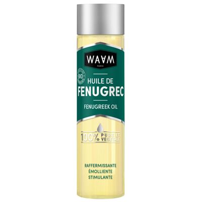 WAAM Cosmetics – Huile de Fenugrec BIO – 100% pure et naturelle – Par macération à froid – Huile raffermissante – 100ml