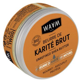 WAAM Cosmetics – Beurre de Karité Brut – Soin nourrissant et protecteur– BIO et naturel – Vegan – 100ml 2