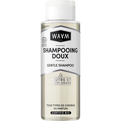 WAAM Cosmetics – Champú suave sin sulfatos – Todo tipo de cabello – Certificado ORGÁNICO ECOCERT – Vegano – 400ml