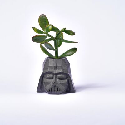 DARK VADOR - Anthracite concrete plant pot