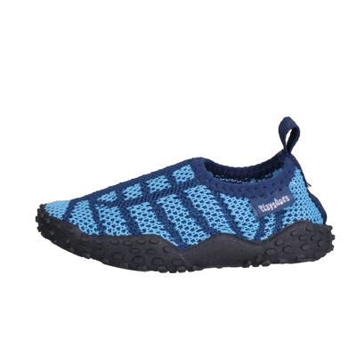 Knitted aqua shoe - navy / light blue