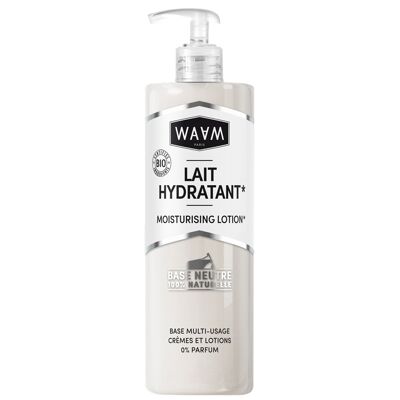 WAAM Cosmetics – Feuchtigkeitsmilch – Nährende und feuchtigkeitsspendende Pflege für Körper und Haar – Zertifiziertes BIO-ECOCERT – Vegan – 400 ml