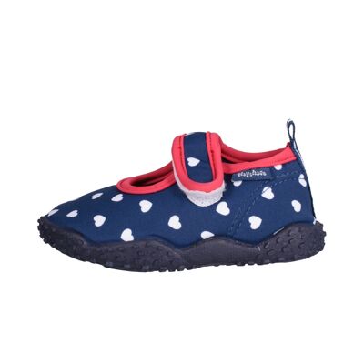 Aqua shoe heart-navy