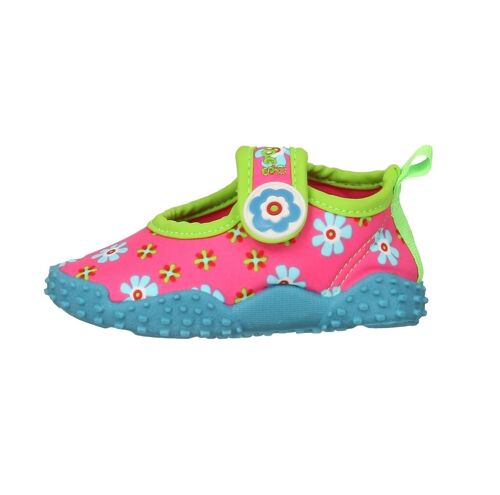 Aqua-Schuh Blumen -pink