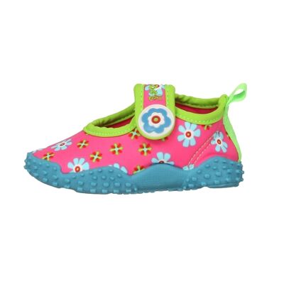 Aqua-Schuh Blumen -pink