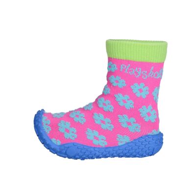 Aqua-Socke Blume -pink