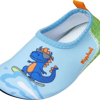 Barefoot shoe dinosaur blue / green