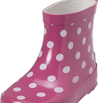 Gummistiefel Halbschaft Punkte -pink