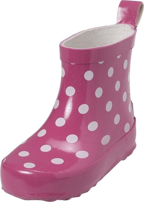 Gummistiefel Halbschaft Punkte -pink