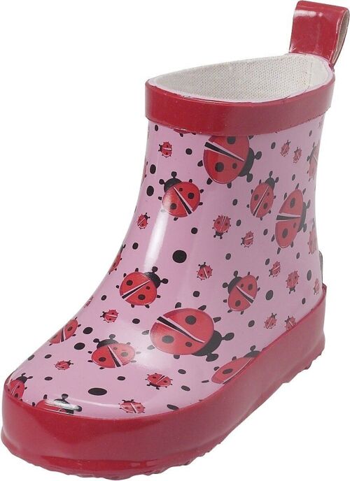 Gummistiefel Halbschaft Marienkäfer -rosa