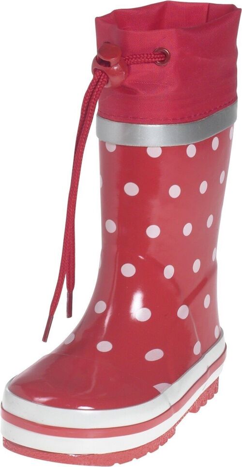 Gummistiefel Punkte -rot