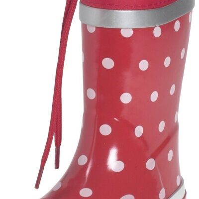 Wellington boots dots -red