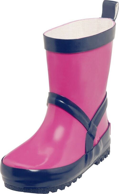 Gummistiefel uni -pink/marine