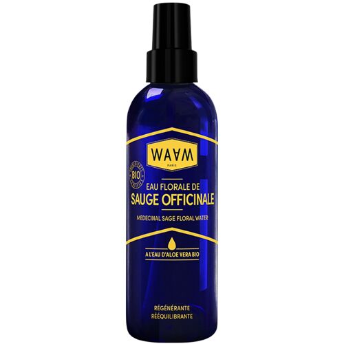 WAAM Cosmetics – Eau Florale de Sauge Officinale – Rééquilibrante et Régénérante – 200ml
