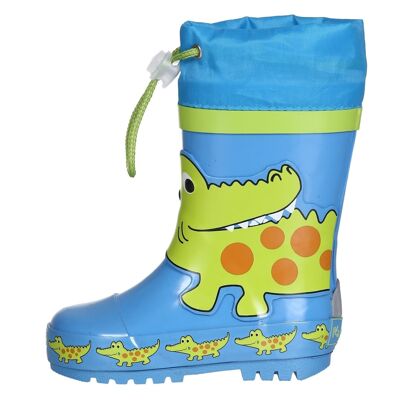 Crocodile rubber boots - blue / green
