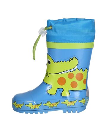 Bottes en caoutchouc crocodile - bleu / vert 1