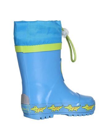 Bottes en caoutchouc crocodile - bleu / vert 3