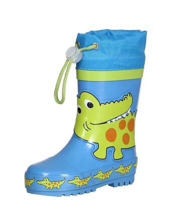 Bottes en caoutchouc crocodile - bleu / vert 6