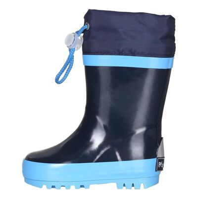 Basic lined rubber boots - navy / red
