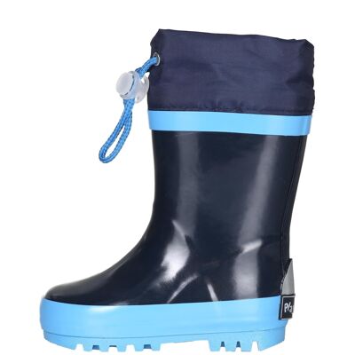 Basic lined rubber boots - navy / red