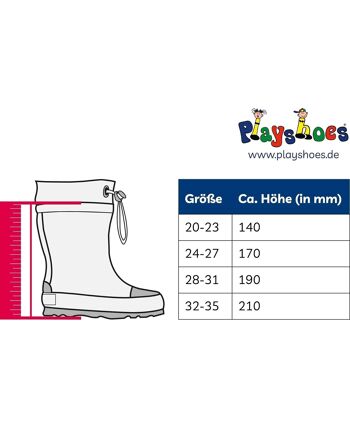 Bottines basiques en caoutchouc doublées - marine / rouge 8