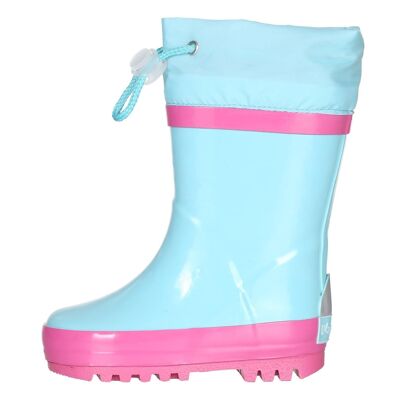Basic lined rubber boots - turquoise