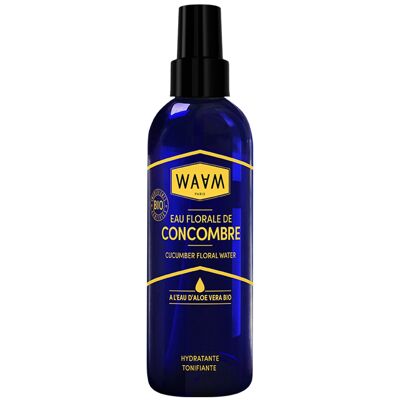 WAAM Cosmetics – Eau Florale de Concombre BIO – Hydratante et tonifiante – 200ml