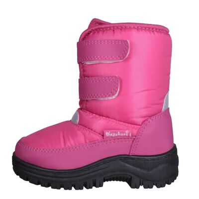 Winter bootie with Velcro fastener - pink