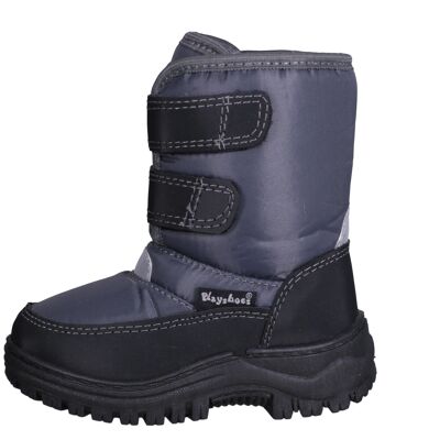 Stivaletto invernale con velcro - grigio