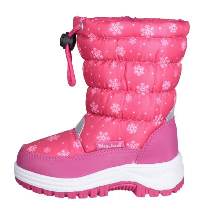 Stivaletto invernale fiocchi di neve - rosa