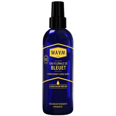 WAAM Cosmetics – Eau Florale de Bleuet – Apaisante et Décongestionnant – 200ml