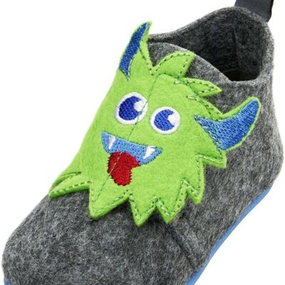 Felt slippers Monster -grey