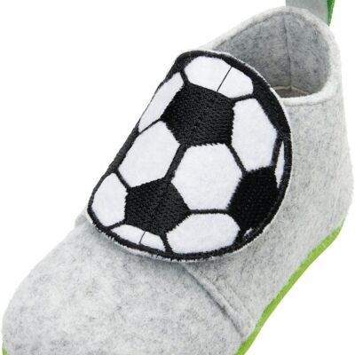 Felt slippers soccer -grey