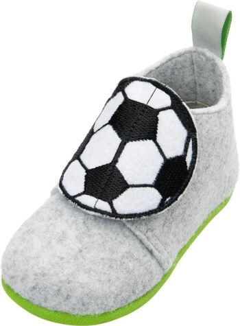Chaussons feutre soccer -gris 1