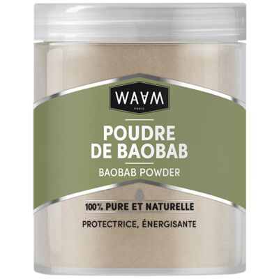 WAAM Cosmetics – Poudre de Baobab– 100% pure et naturelle – Soin cheveux fortifiant et régénérant – 150g