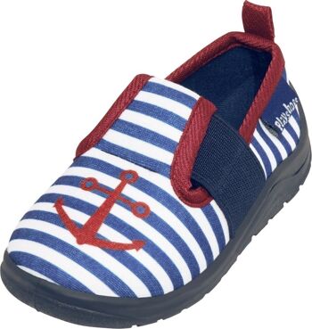 Chaussons maritime -marine/blanc 1