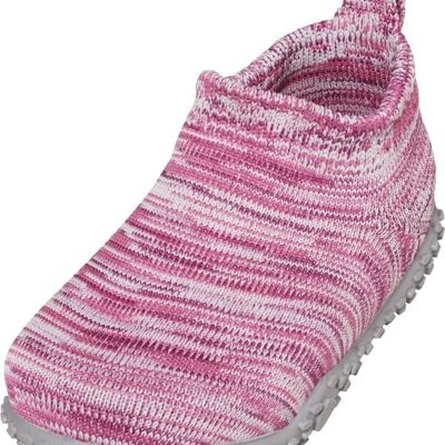 Chausson tricot -rose