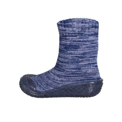 Slipper knitted -navy