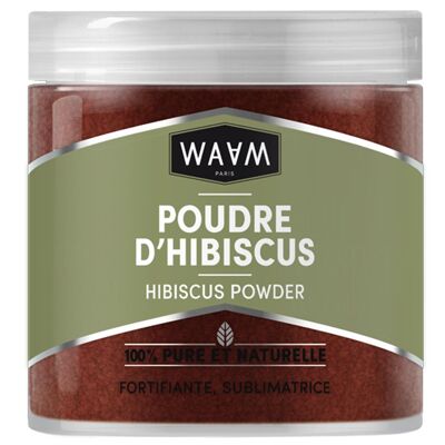 WAAM Cosmetics – Hibiscus Powder – 100% rein und natürlich – Stärkende und regenerierende Haarpflege – 200g