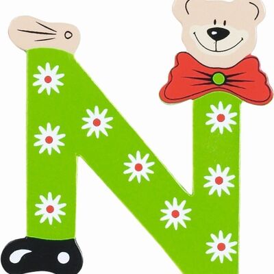 Decorative wooden letter -N