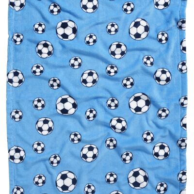 Fleece blanket football -blue 75x100