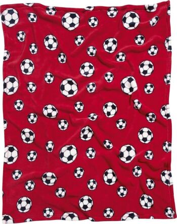 Couverture polaire football -rouge 75x100 1