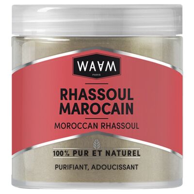 WAAM Cosmetics – Rhassoul Marocain– 100% pur et naturel – Argile lavante et purifiante – 250g