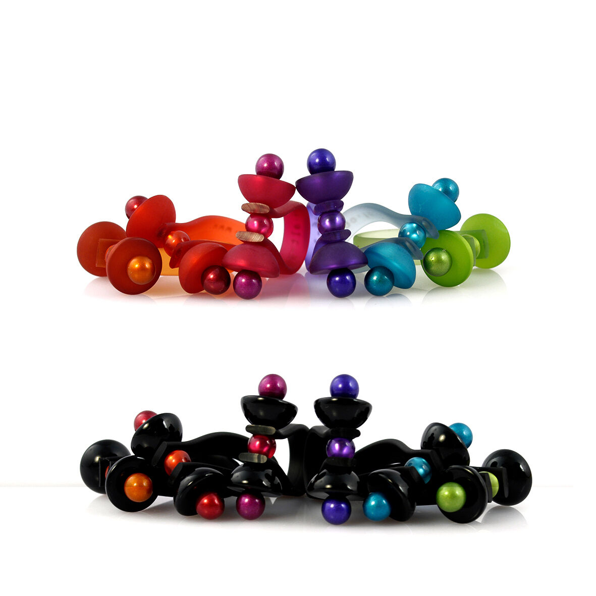 ALPHA | Lots de 12 bagues, tailles S et M