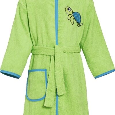 Terrycloth bathrobe turtle - green