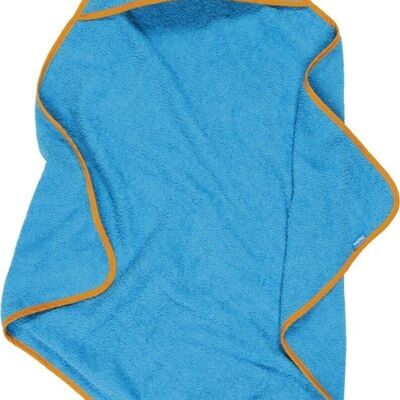 Asciugamano in spugna con cappuccio DIE MAUS -blu acqua 100x100
