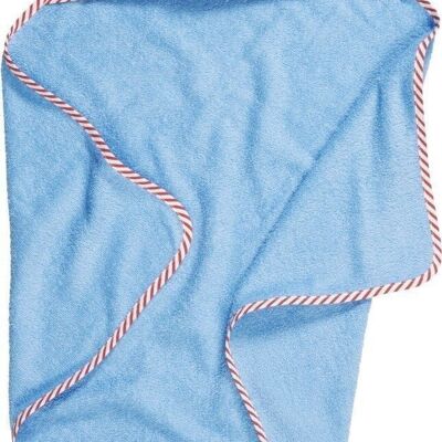 Terry cloth hooded towel construction site -blue 75x75