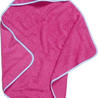 Toalla de rizo con capucha flamenco -rosa 75x75