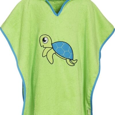 Terrycloth poncho turtle -green L