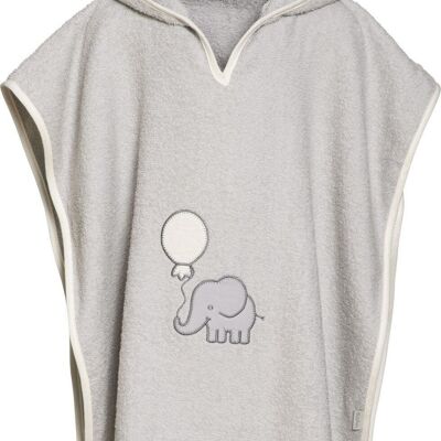 Terry cloth poncho elephant -grey S